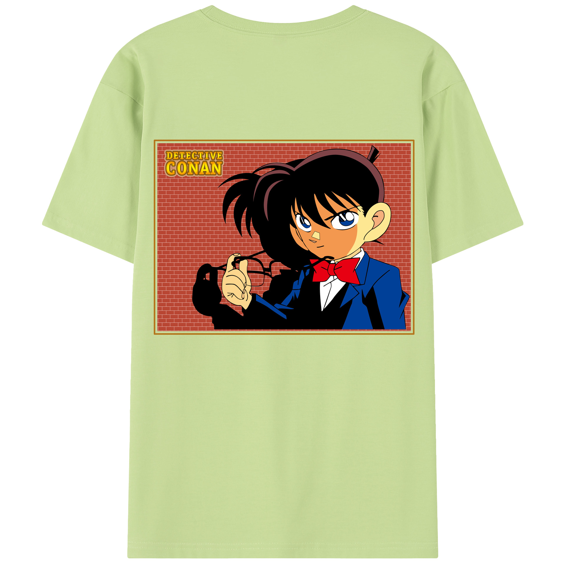 （画像用） 名探偵コナン 江戸川 コナン Detective Conan Conan Edogawa 綿100％半袖Tシャツ（背面プリント）